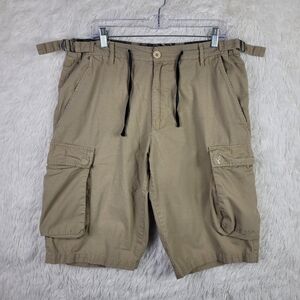 Famous Stars & Straps Tan Ripstop 13" Cargo Shorts Mens Sz 36 Outdoor Streetwear